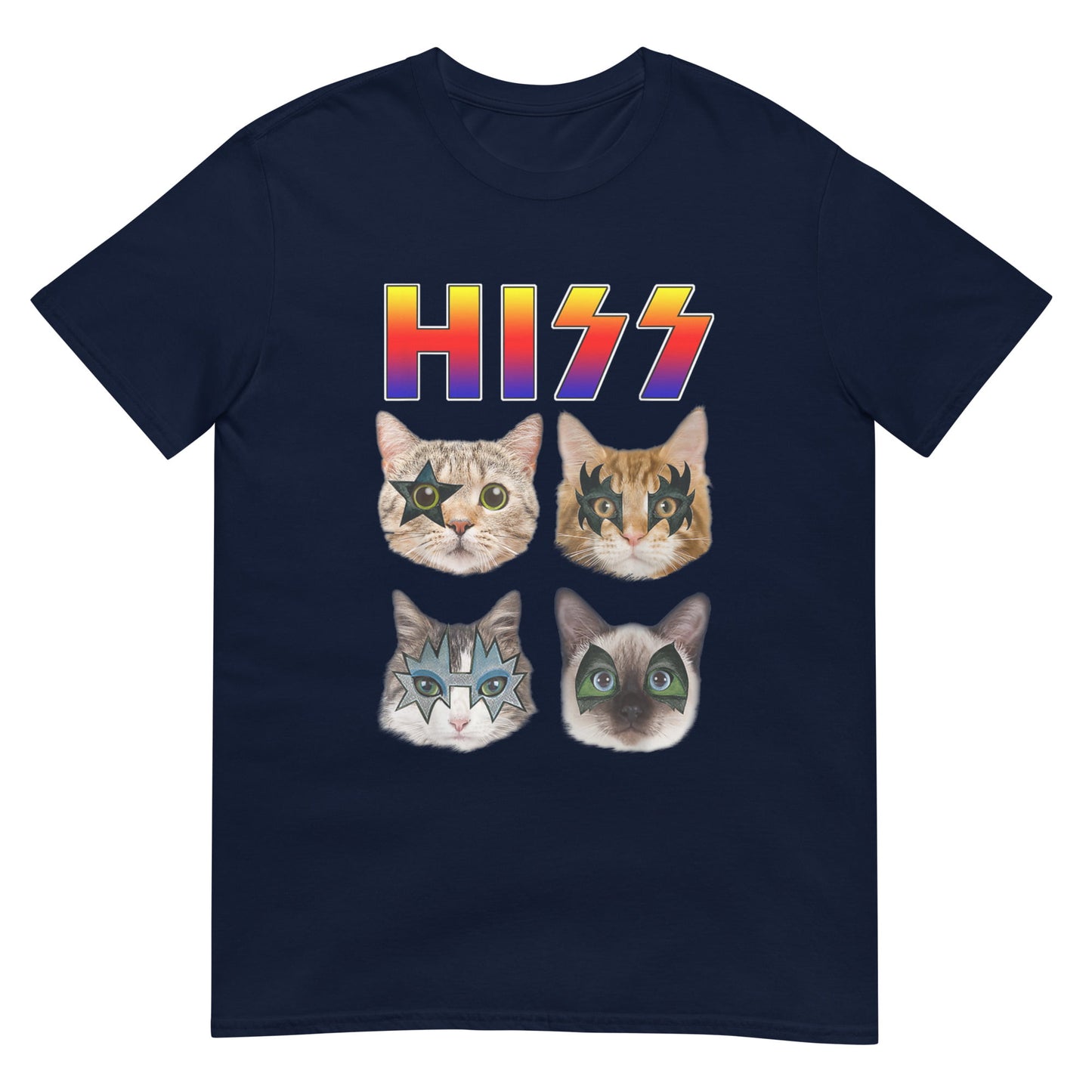 Hiss Funny Cats Kittens Rock Rockin Shirt