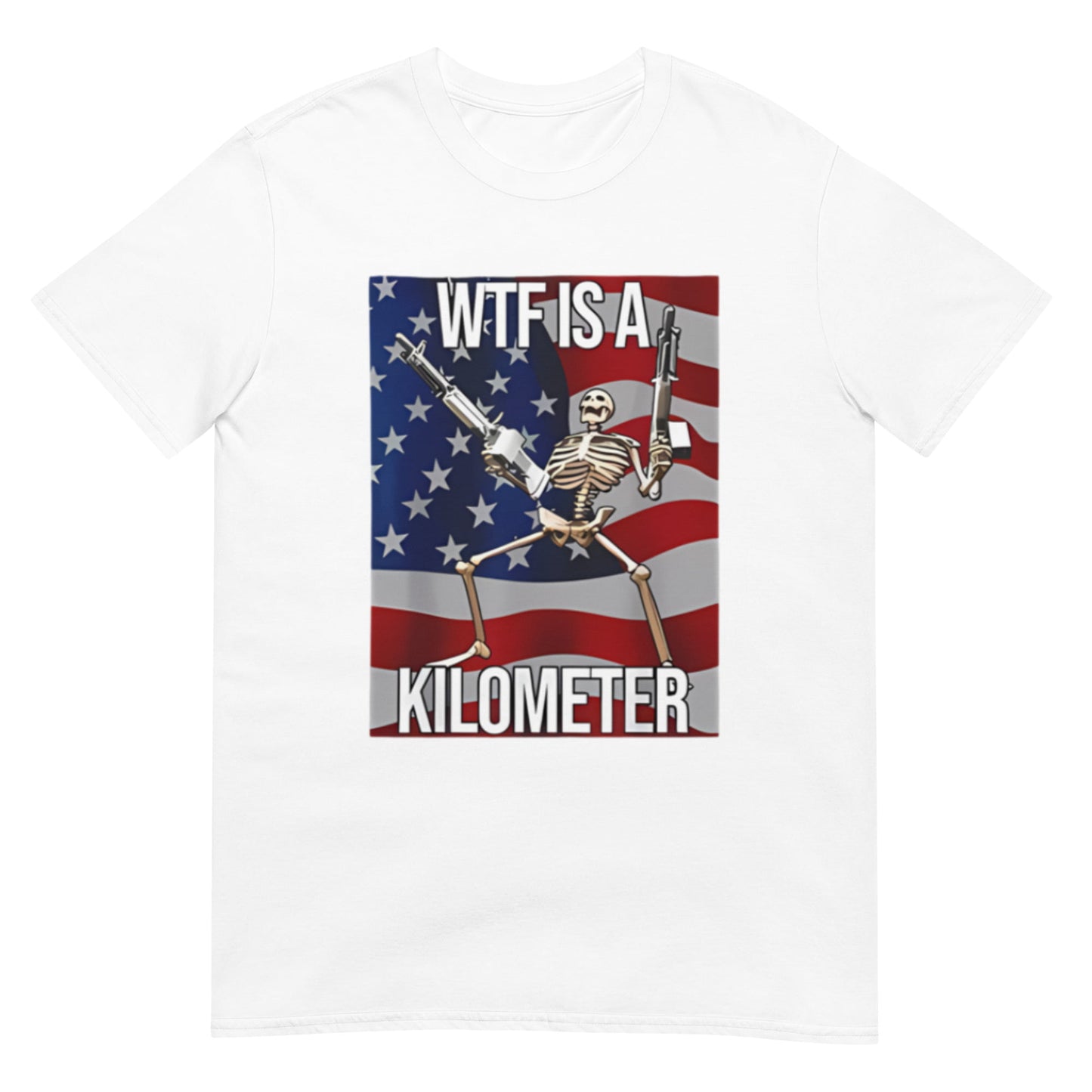 WTF is a Kilometer Skeleton Funny Meme Unisex T-Shirt