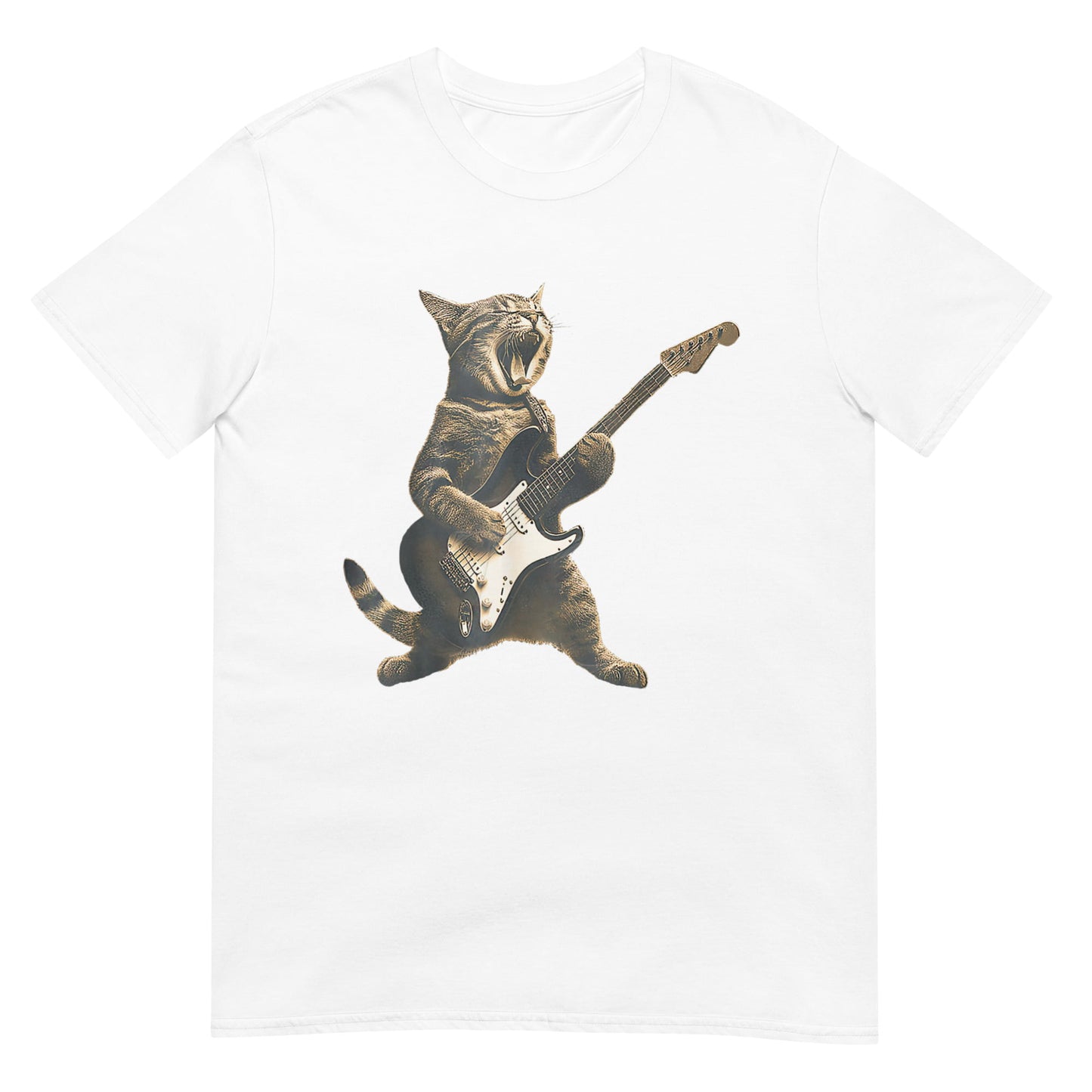 Rock Cat Playing Guitar Vintage Shirt