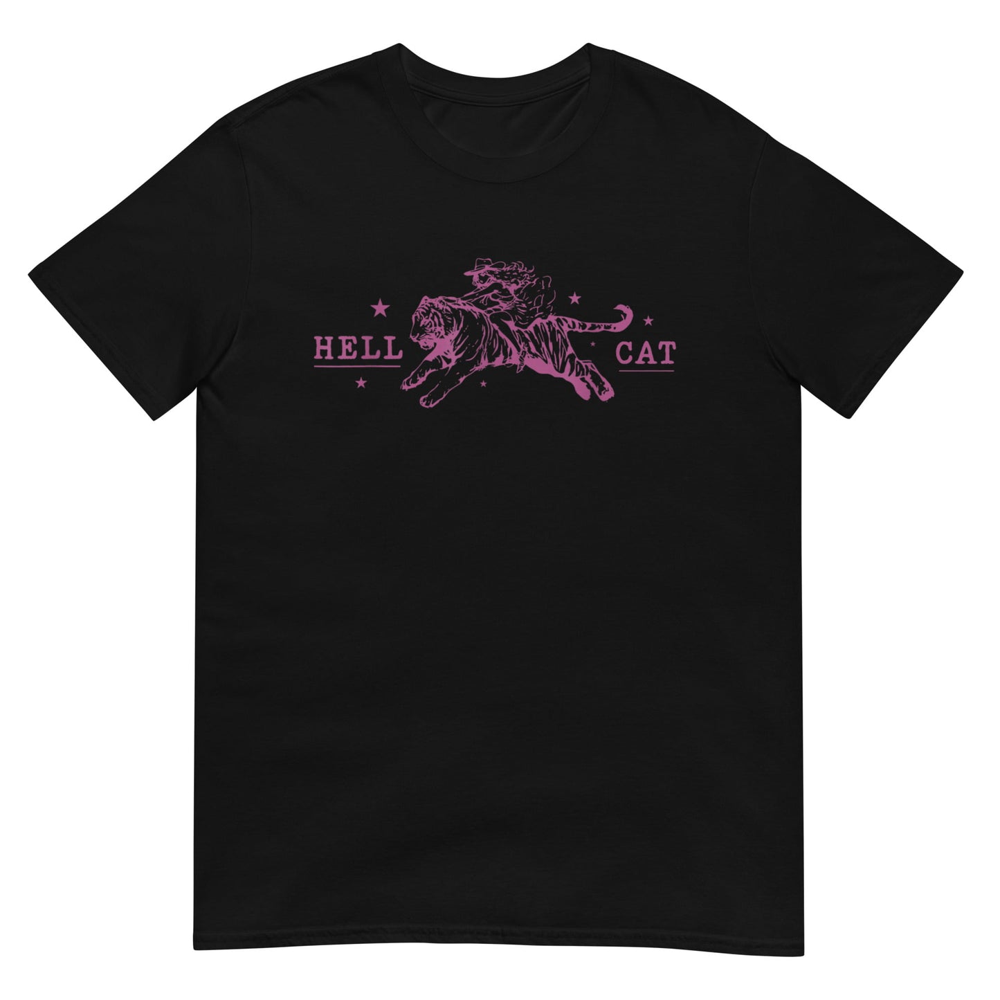 Hell Cat Cowgirl Riding Tiger Vintage Shirt