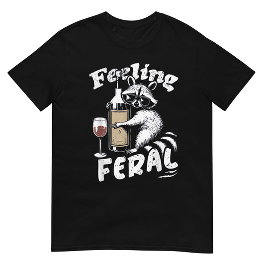 Feeling Feral Funny Raccoon Graphic Shirt