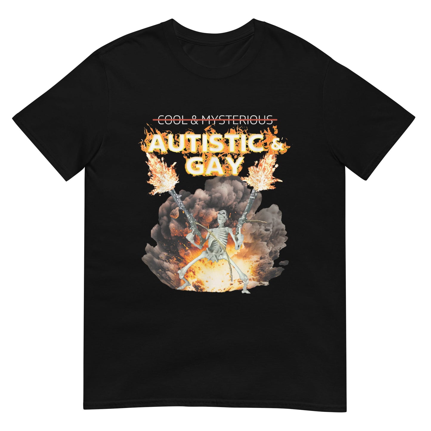 Autistic and Gay Skeleton Explosion Shirt