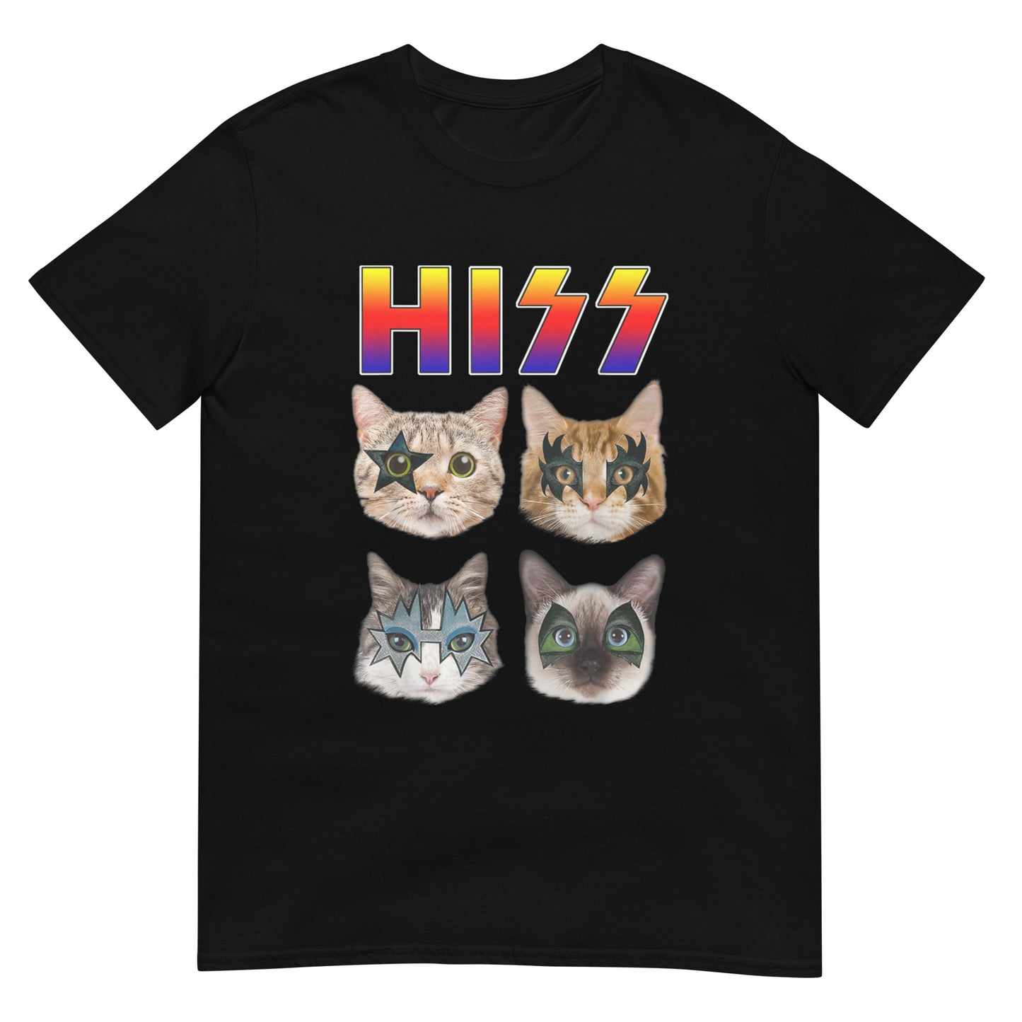 Hiss Funny Cats Kittens Rock Rockin Shirt