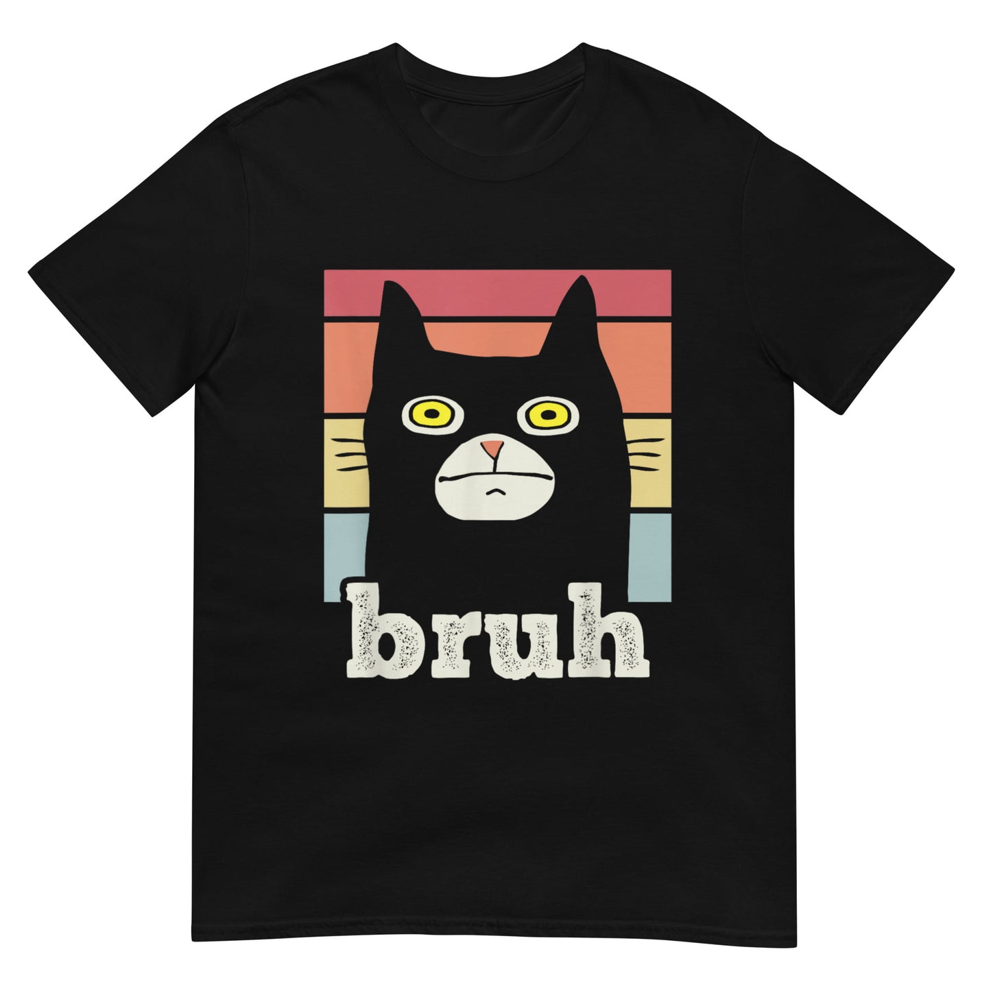 saying Bruh with Cat Greetings Shirt