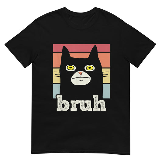 saying Bruh with Cat Greetings Shirt