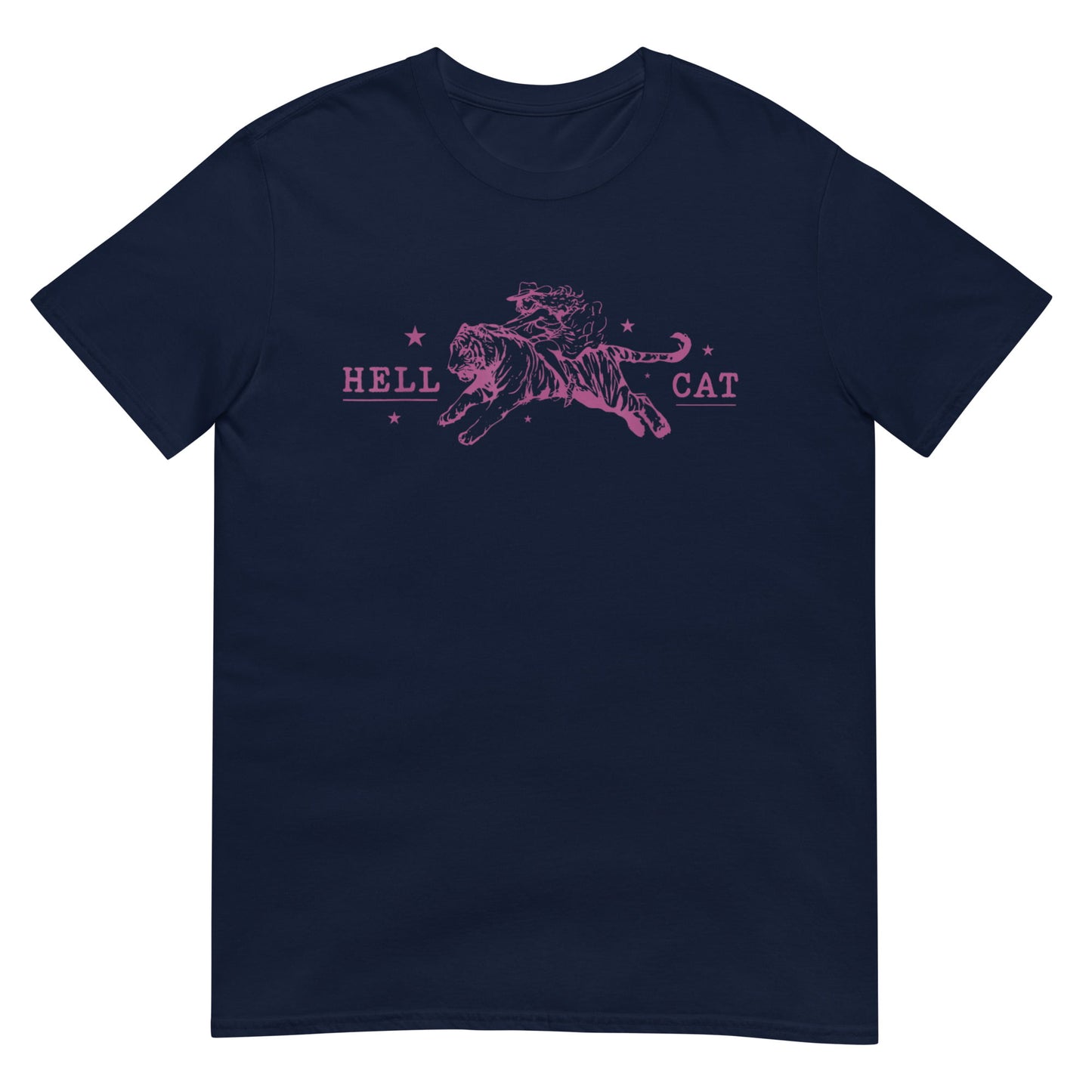 Hell Cat Cowgirl Riding Tiger Vintage Shirt