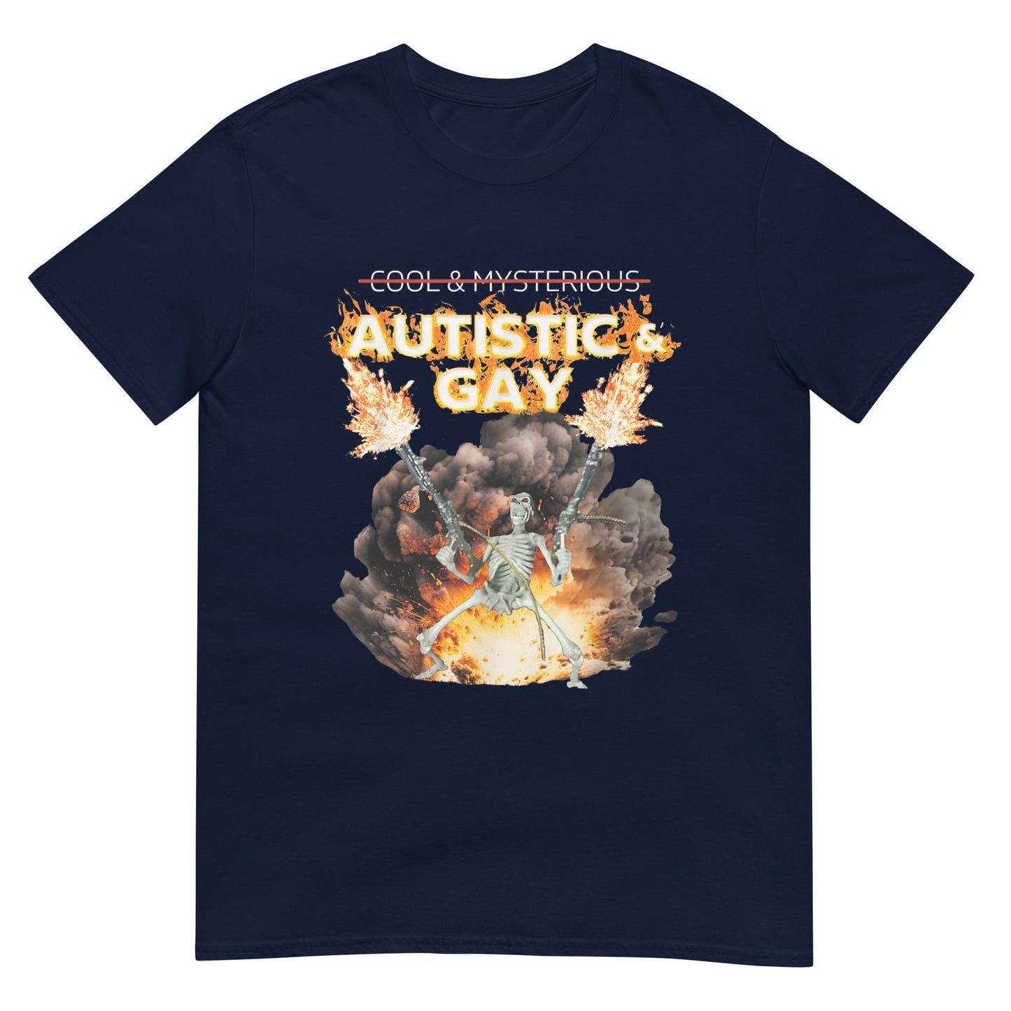 Autistic and Gay Skeleton Explosion Shirt