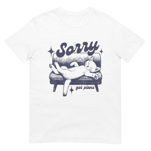 Sorry Got Plans Retro Graphic Shirt