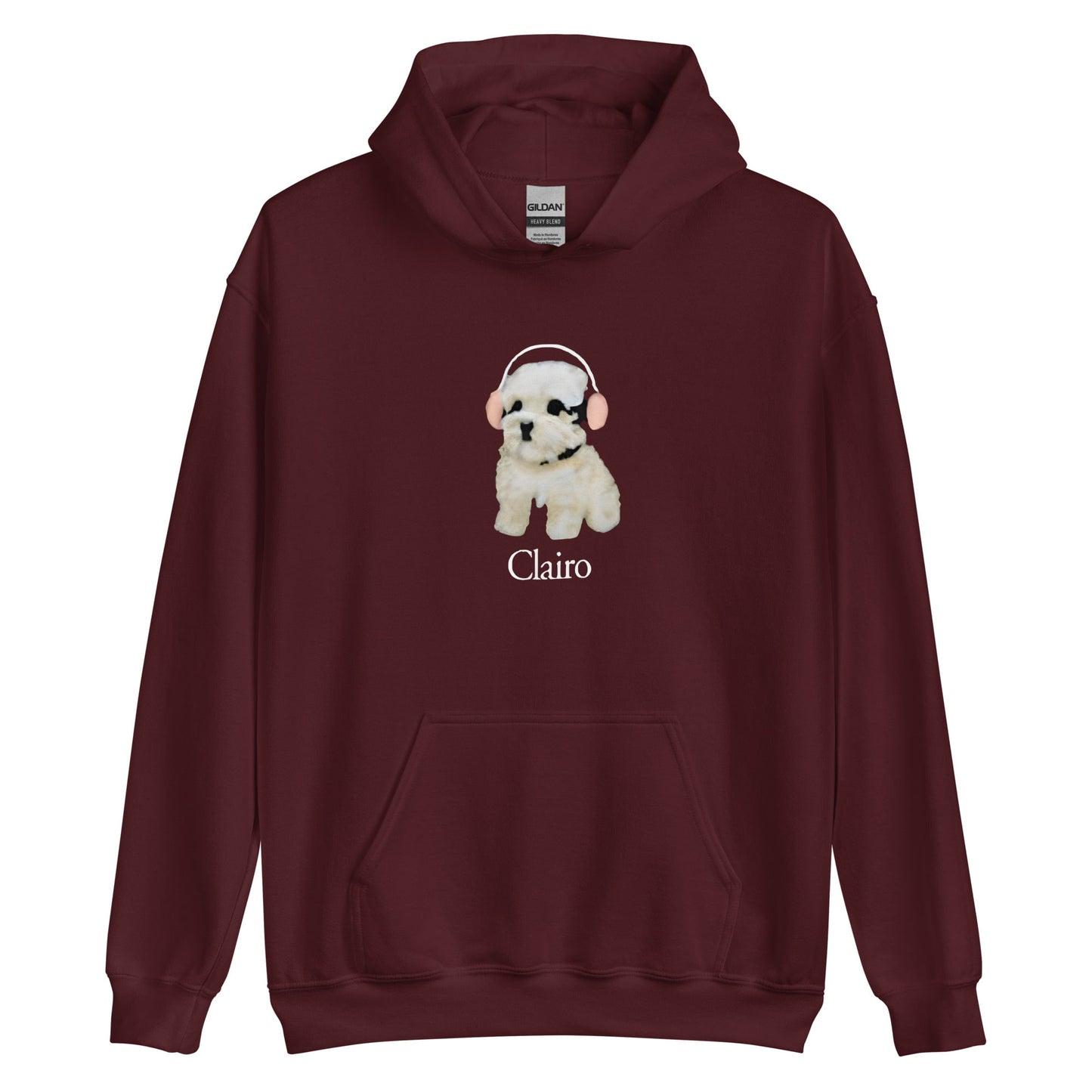 Clairo Dog Pup Headphones Funny Unisex Hoodie