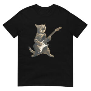 Rock Cat Playing Guitar Vintage Shirt