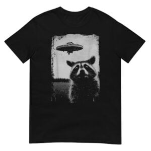 Raccoon Ufo Funny Graphic Shirt